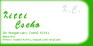 kitti cseho business card