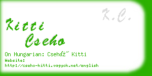 kitti cseho business card